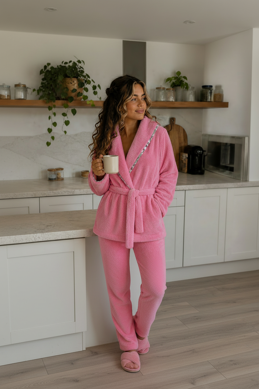 Veste fourrure rose