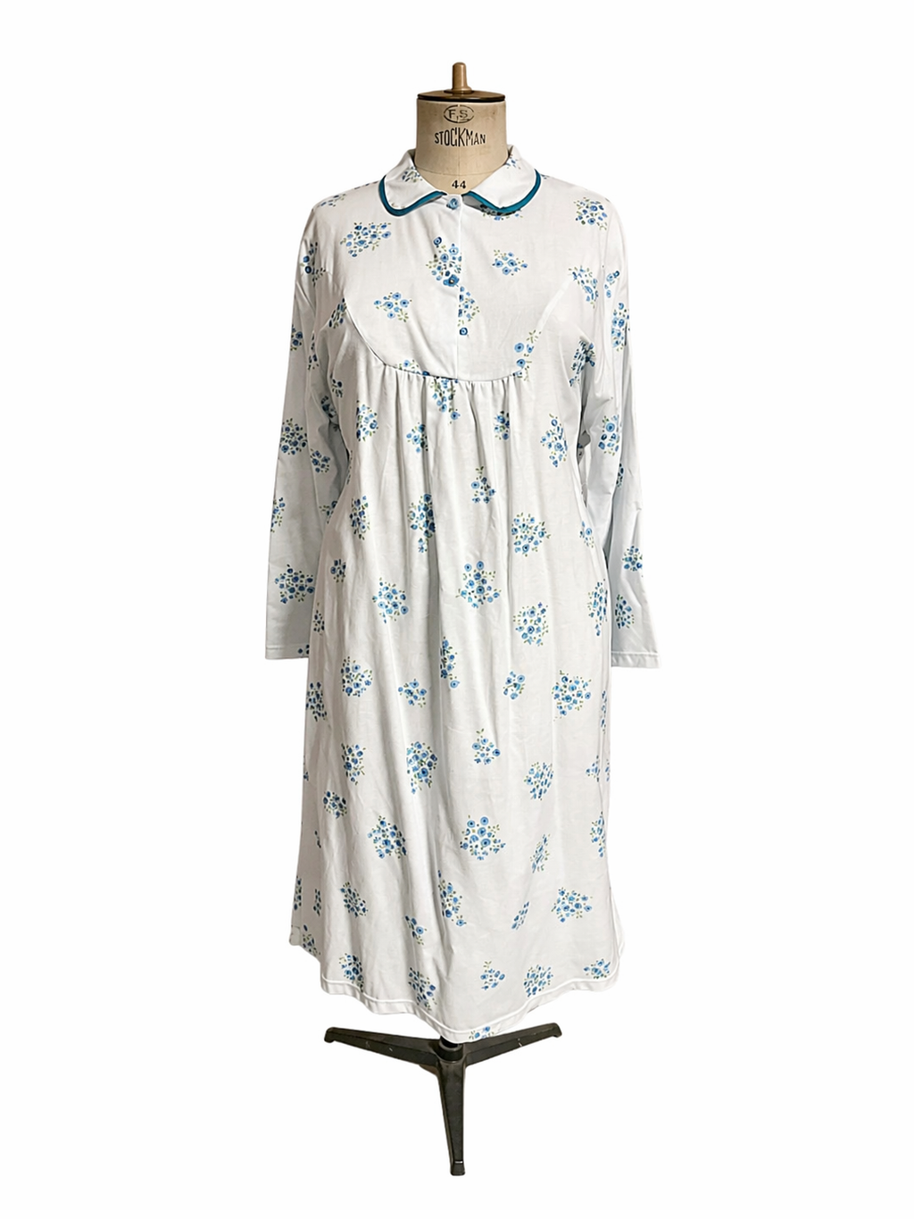 Chemise de nuit finette Bleue