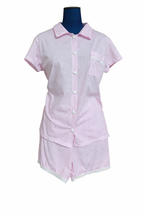 Pyjama short vichy rose