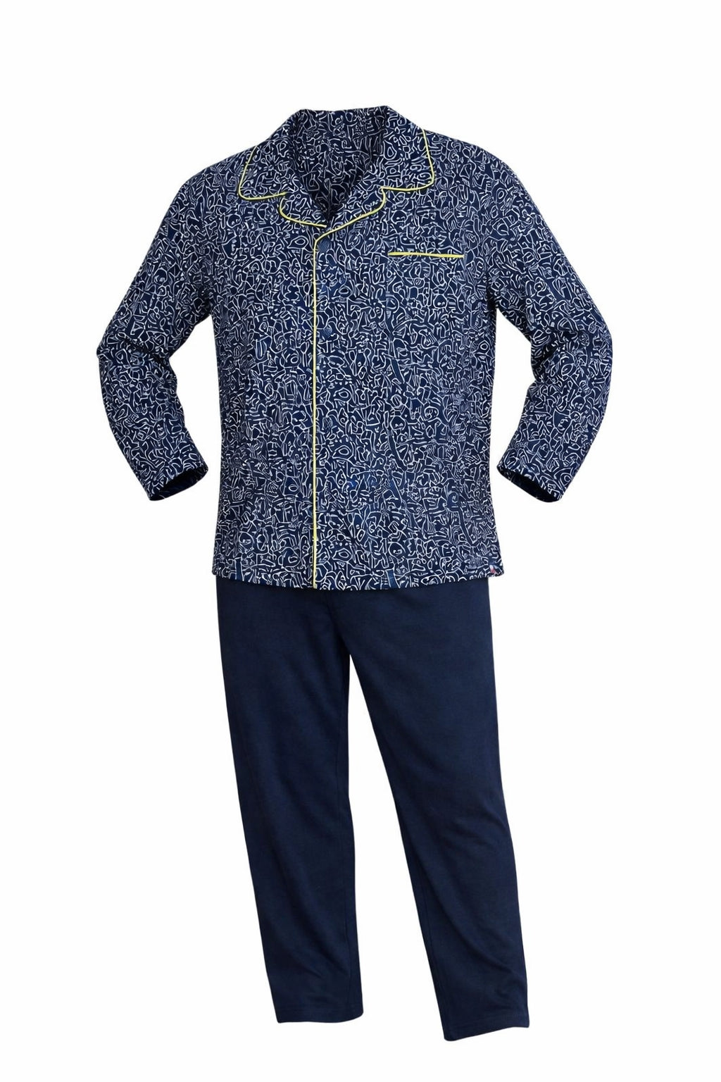 Pyjama passepoil vert