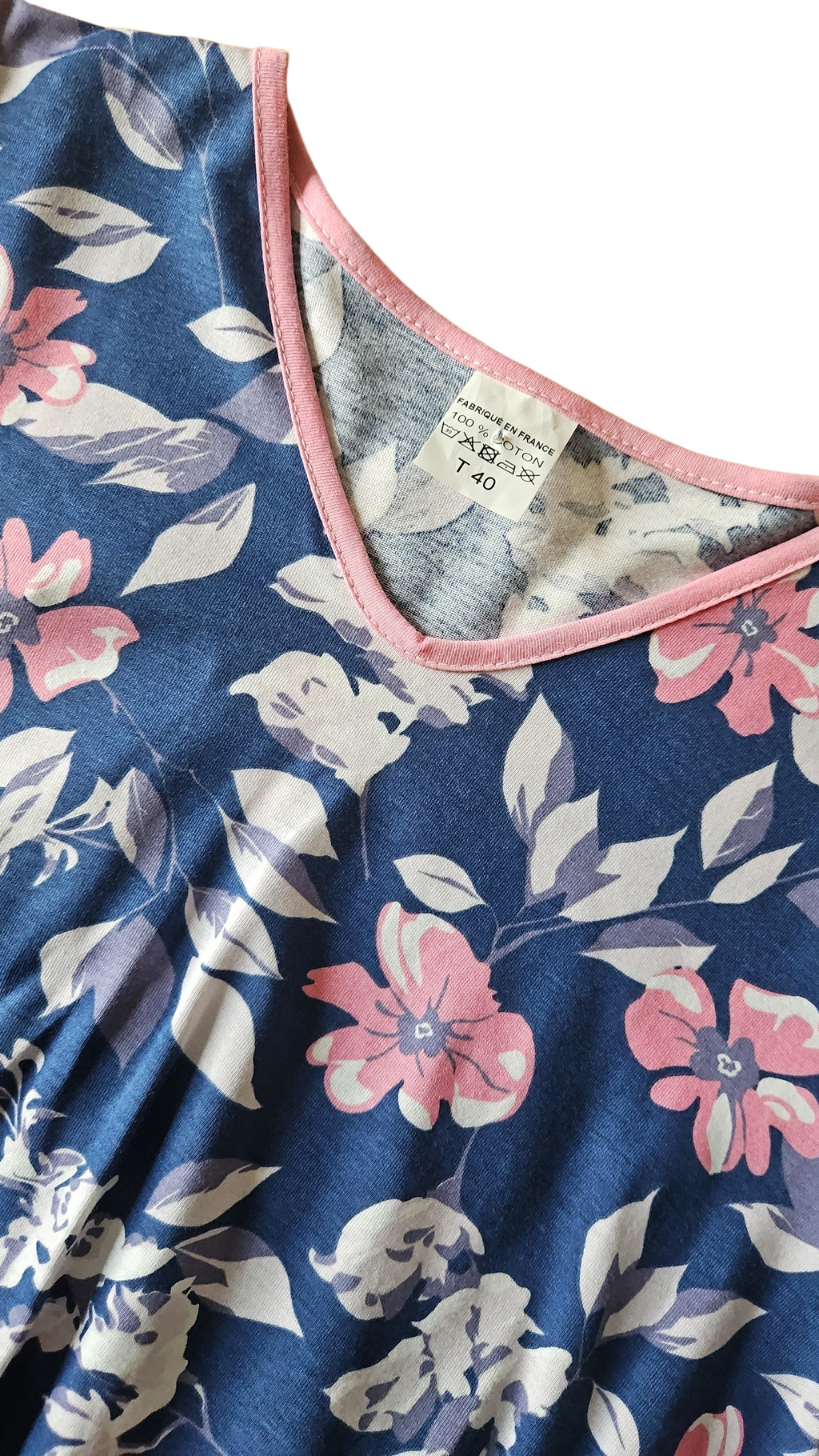 Pyjama Bleu & Rose à coulisse