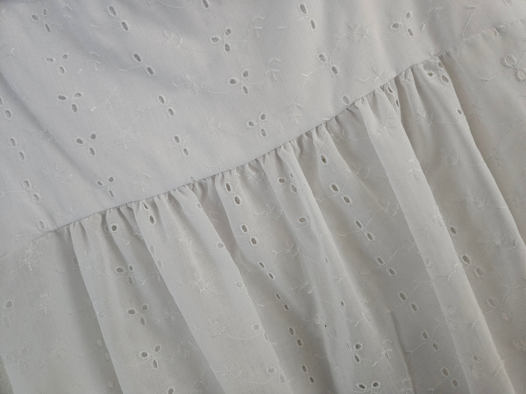 Liquette Double bretelles broderie anglaise