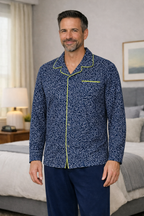 Pyjama passepoil vert