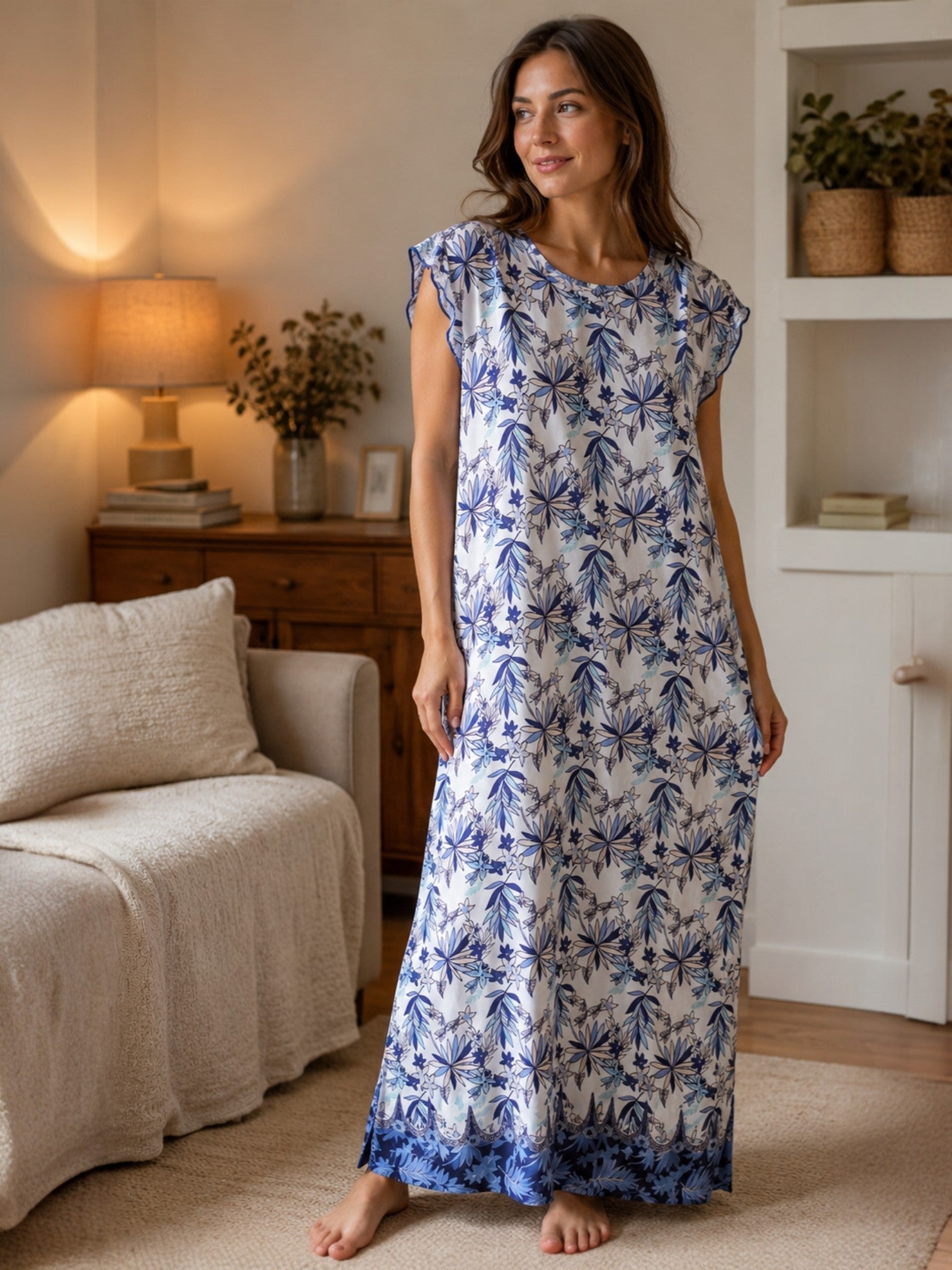 Robe d'hôtesse bleu