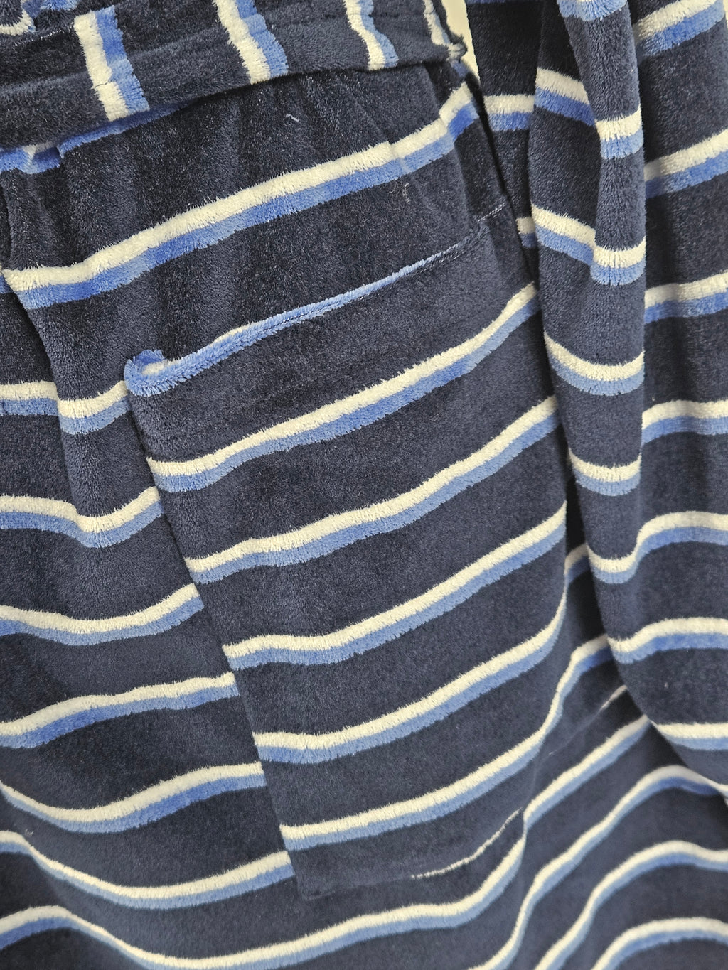 Peignoir Homme rayé Bleu