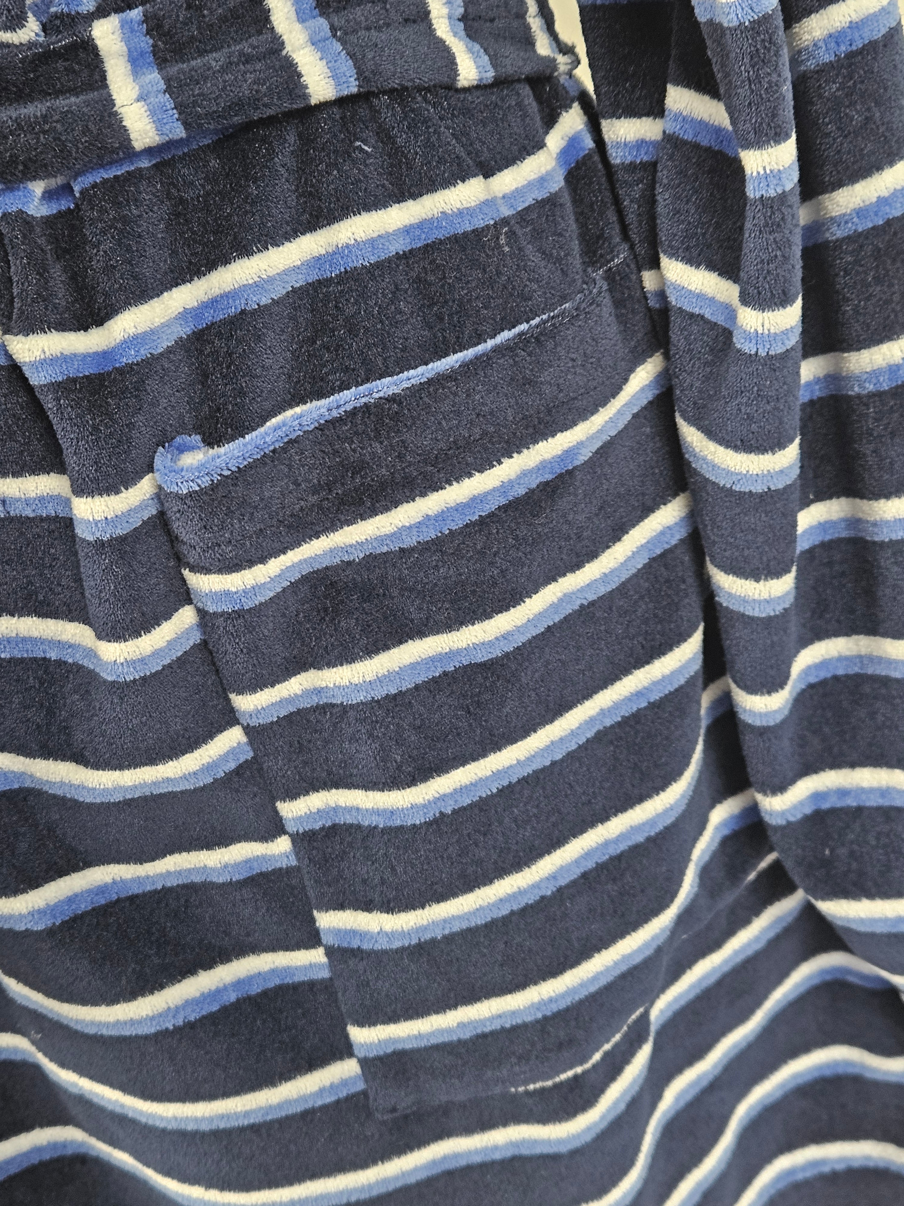 Peignoir Homme rayé Bleu