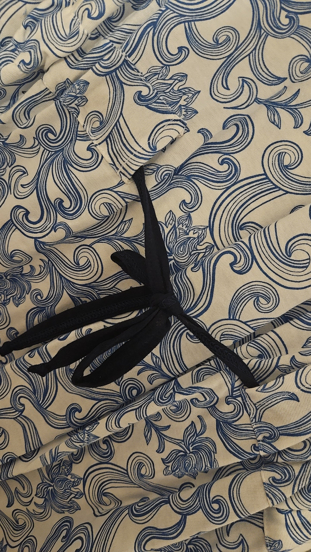Chemise de nuit bleue à coulisse