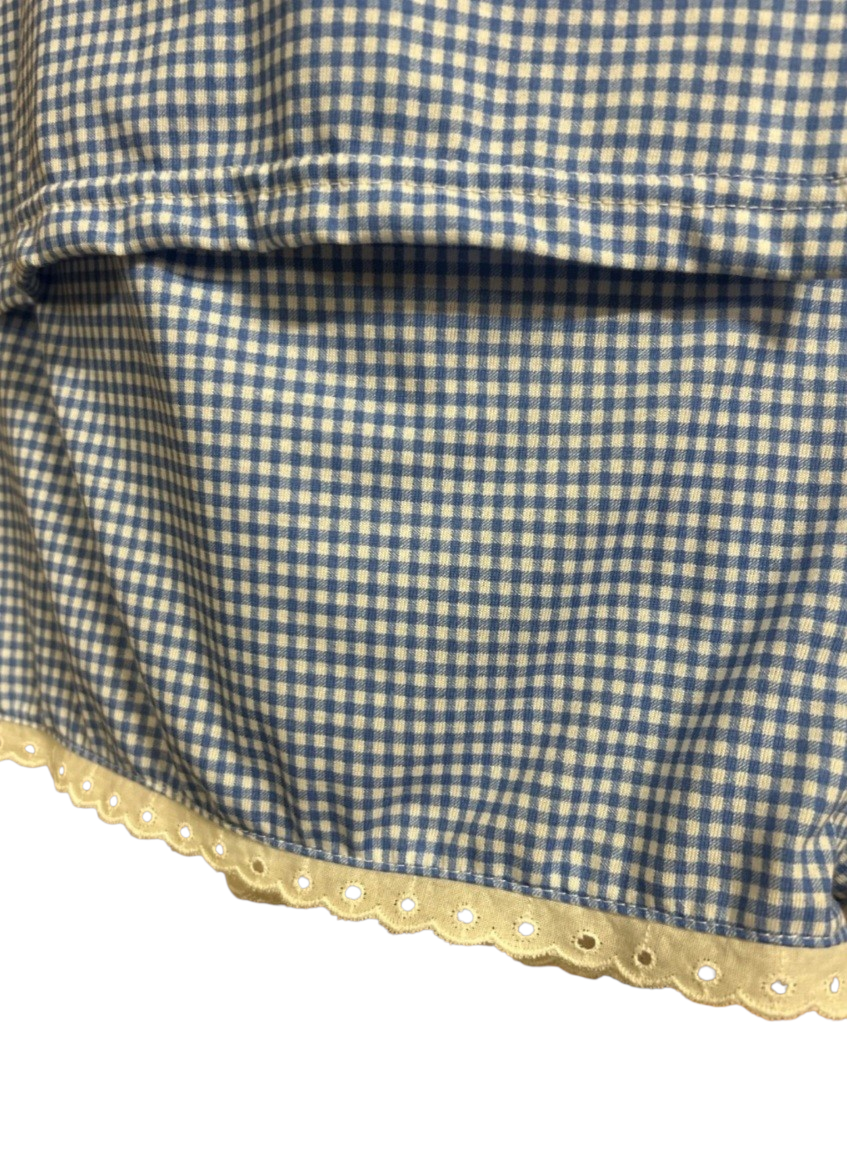 Pyjama short vichy bleu