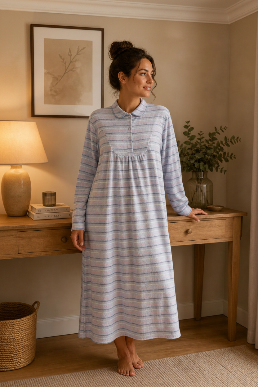 Chemise de nuit Togo bleu