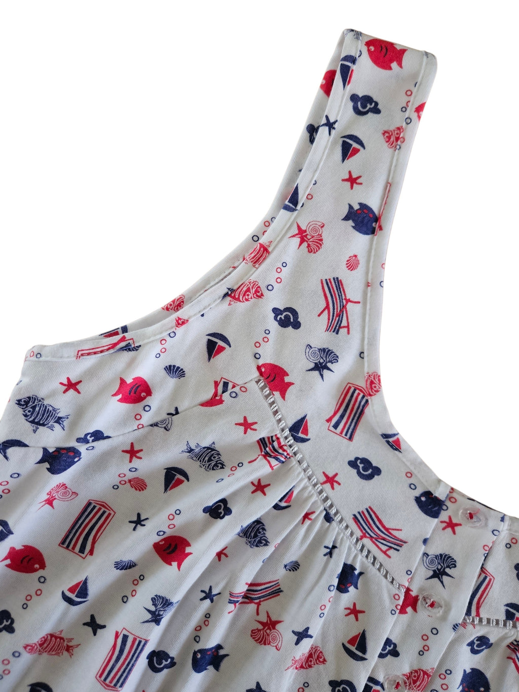 Chemise de nuit bretelles "Poissons"