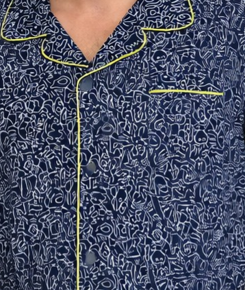 Pyjama passepoil vert