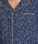 Pyjama passepoil vert