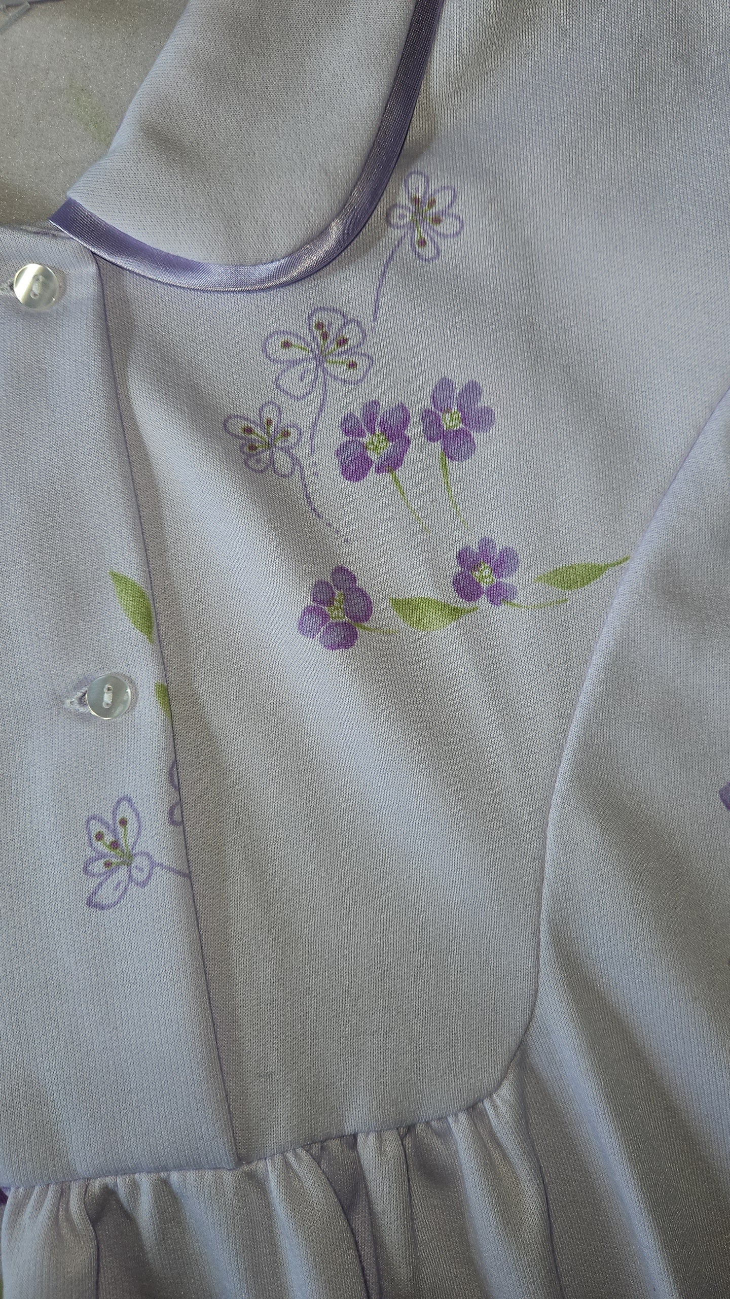 Chemise de nuit Col Claudine Felpa lilas