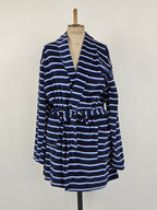 Peignoir Homme rayé Bleu