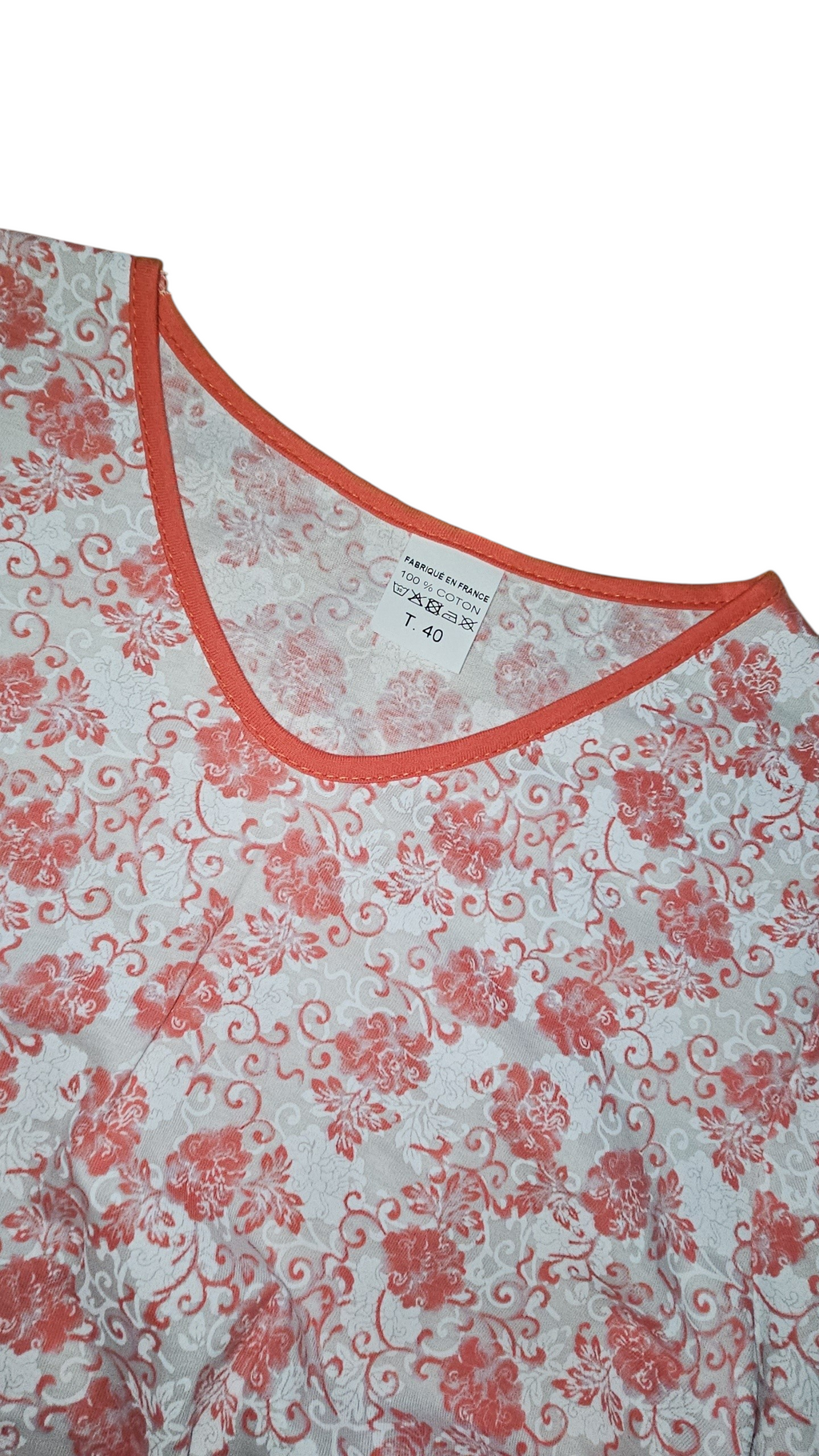 Pyjama corail à coulisse