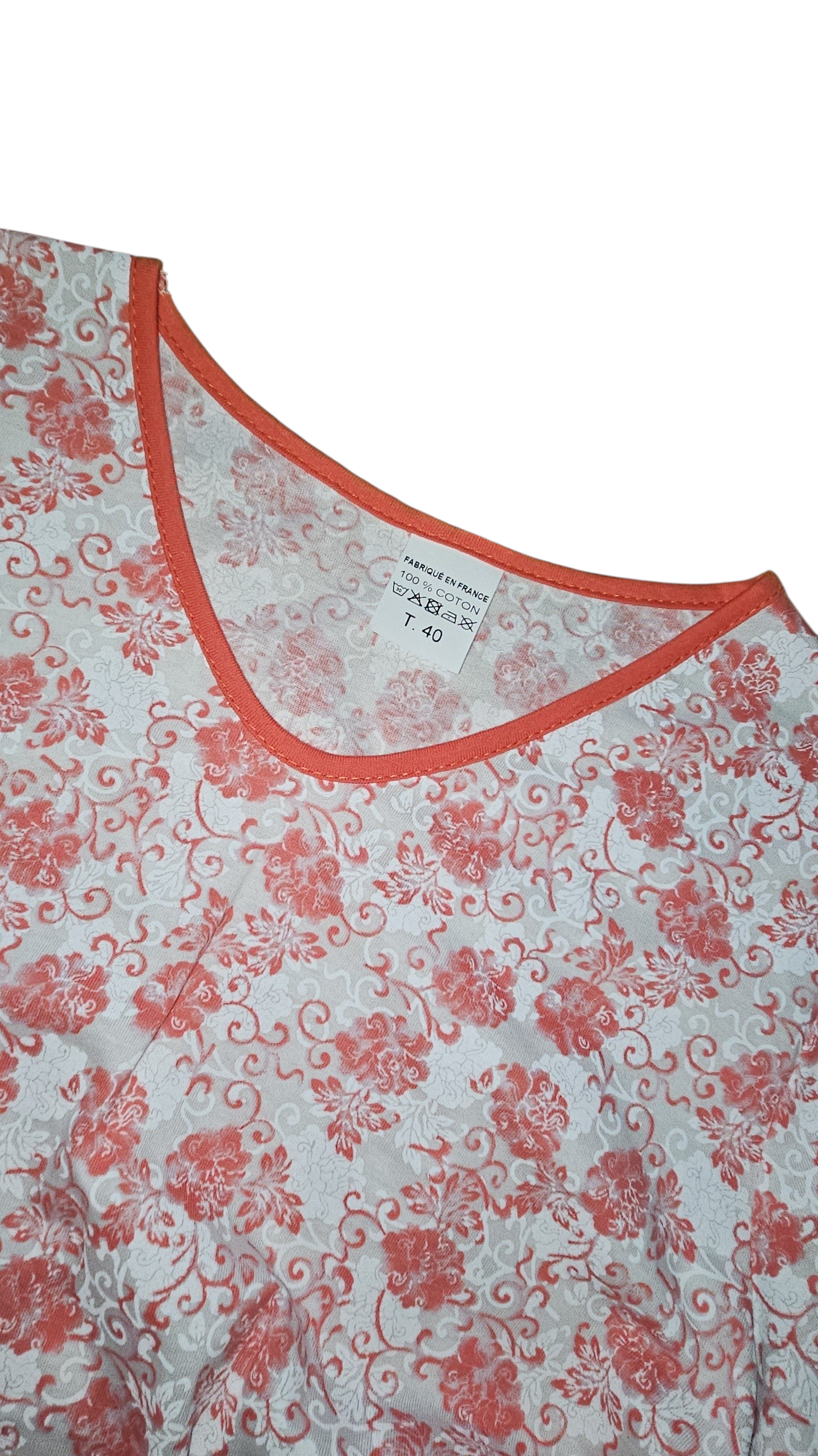 Pyjama corail à coulisse