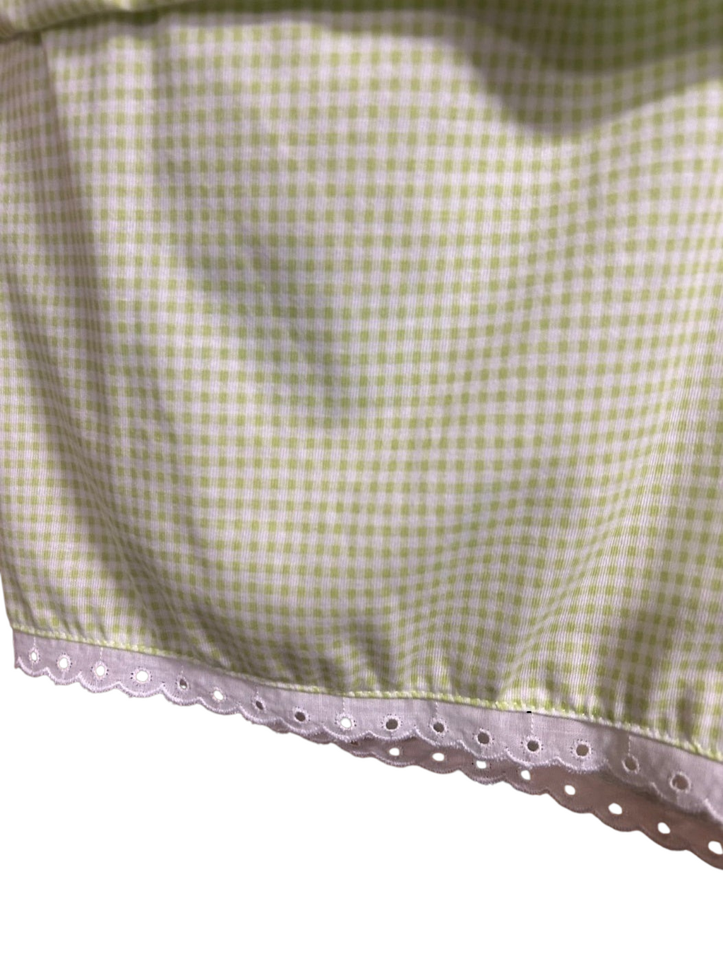 Pyjama short vichy anis
