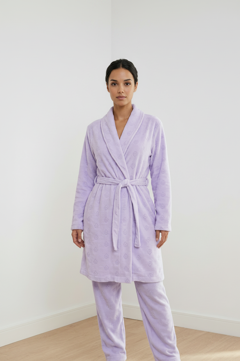 Peignoir lilas imprimé petits Bateaux