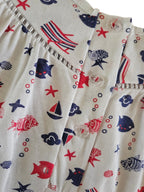 Chemise de nuit bretelles "Poissons"