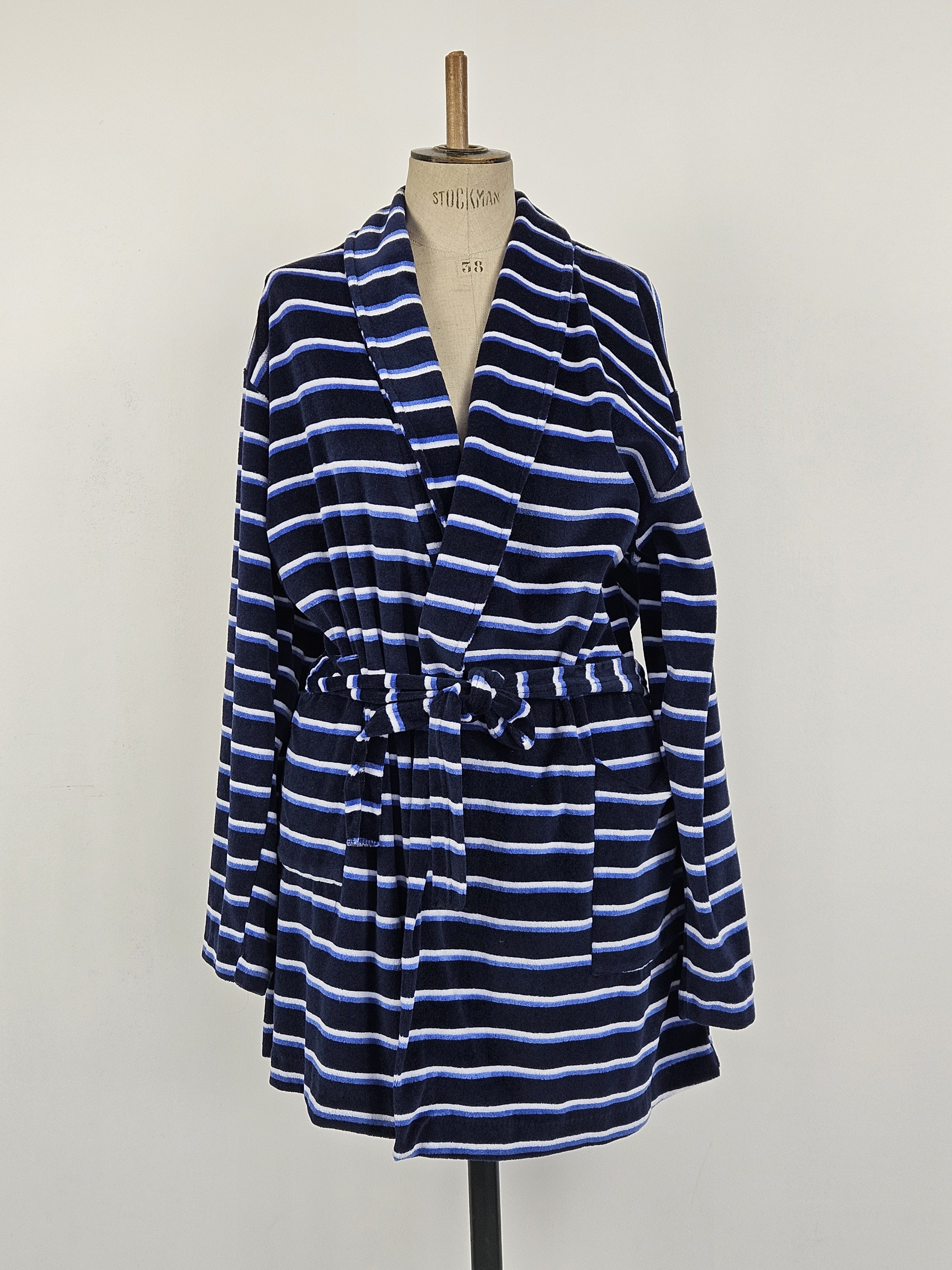 887089/B Veste col châle homme velours rayé - LOT PROMO