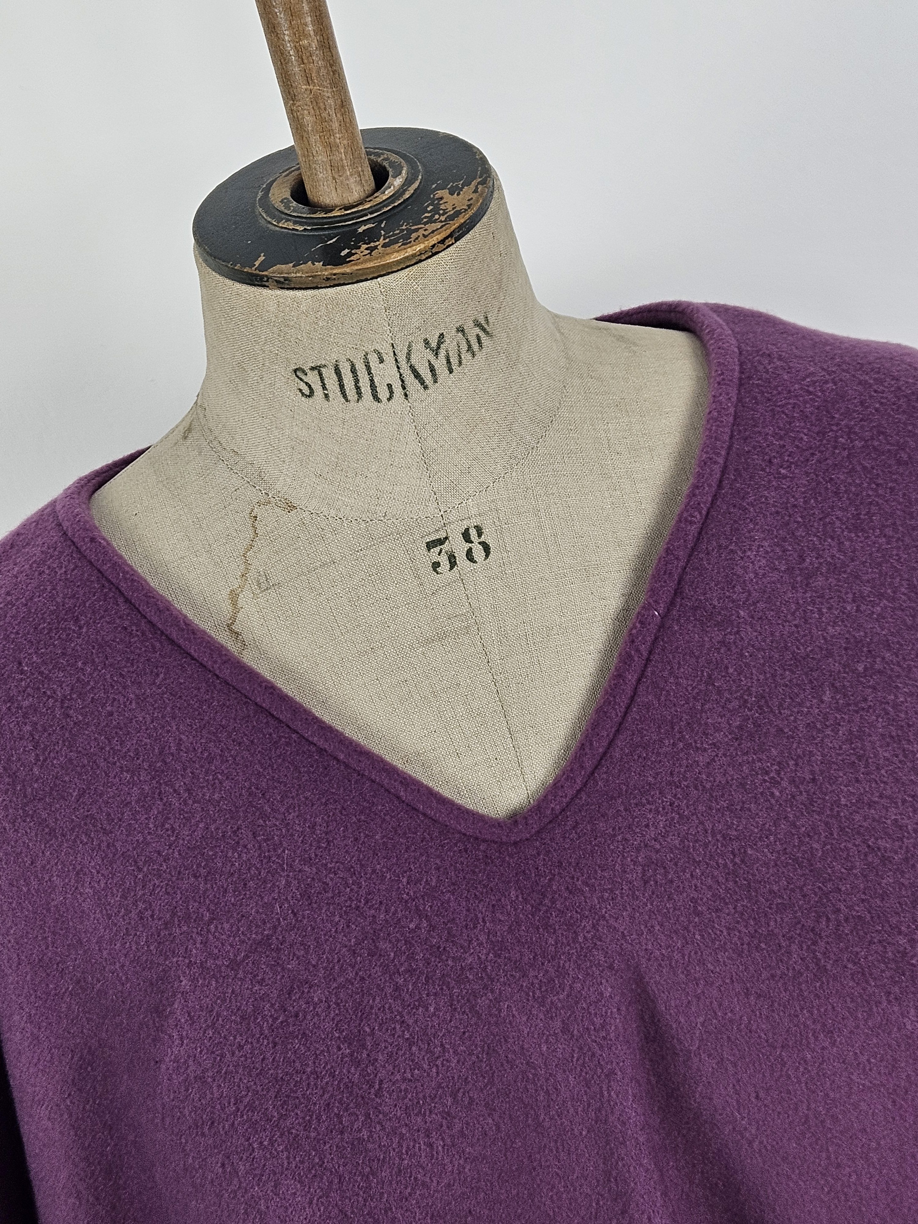 Poncho femme polaire uni – Image 2